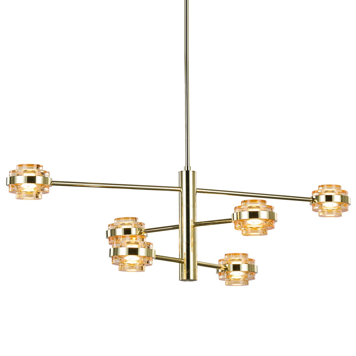 Люстра на штанге Delight Collection Indiana MX22030002-6A gold/champagne