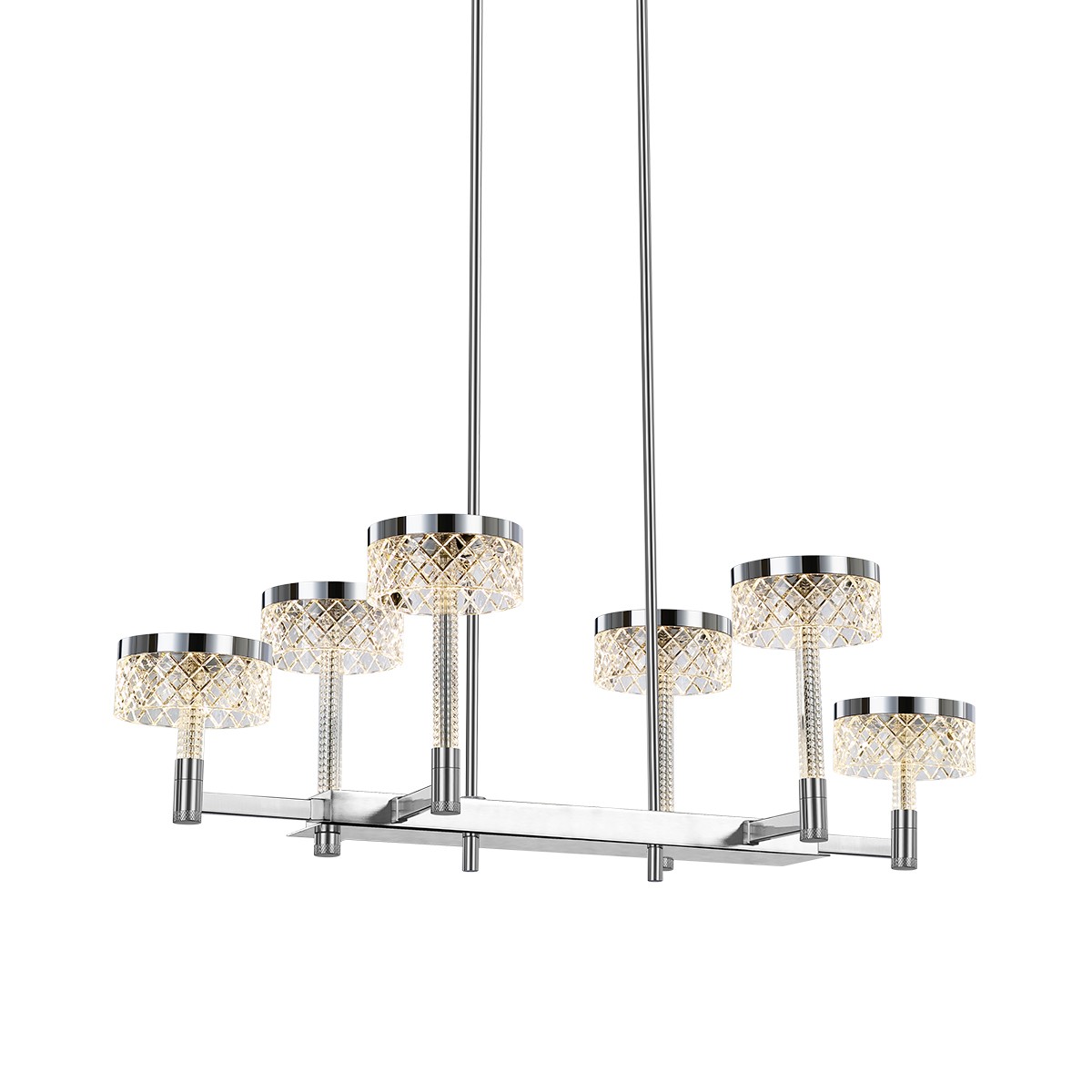 Люстра на штанге Delight Collection Diamond cut MD21020075-6B chrome
