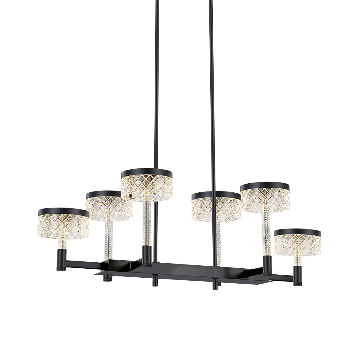 Люстра на штанге Delight Collection Diamond cut MD21020075-6B matt black
