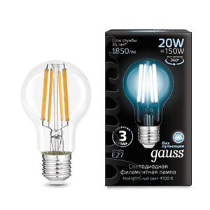 Светодиодная лампа Gauss Filament А60 102902220