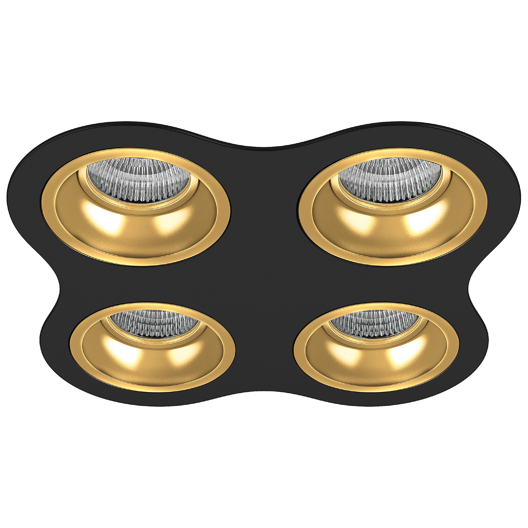 Комплект из светильников и рамки Lightstar Domino D64703030303