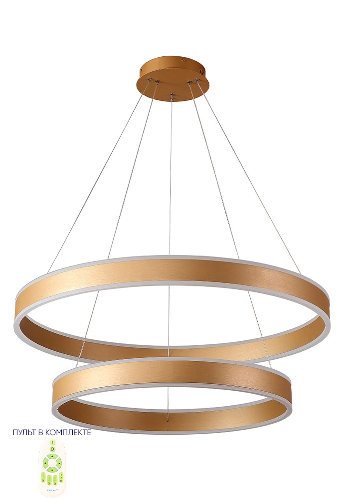 Подвесная люстра Crystal Lux MUCHOS MUCHOS SP123W LED D600+800 GOLD