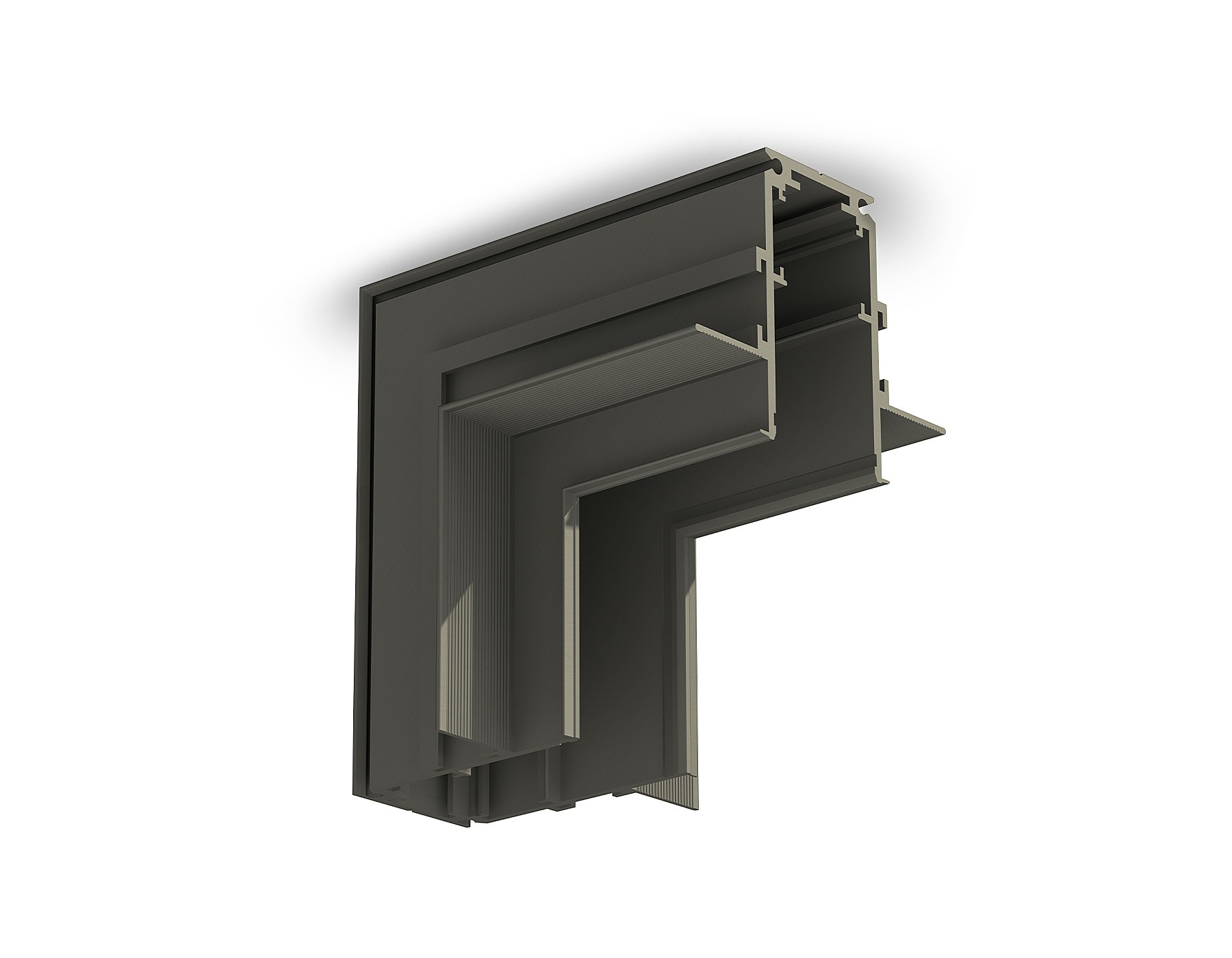 Коннектор угловой внутренний для встраиваемого шинопровода Magnetic Ambrella Track System GL3363