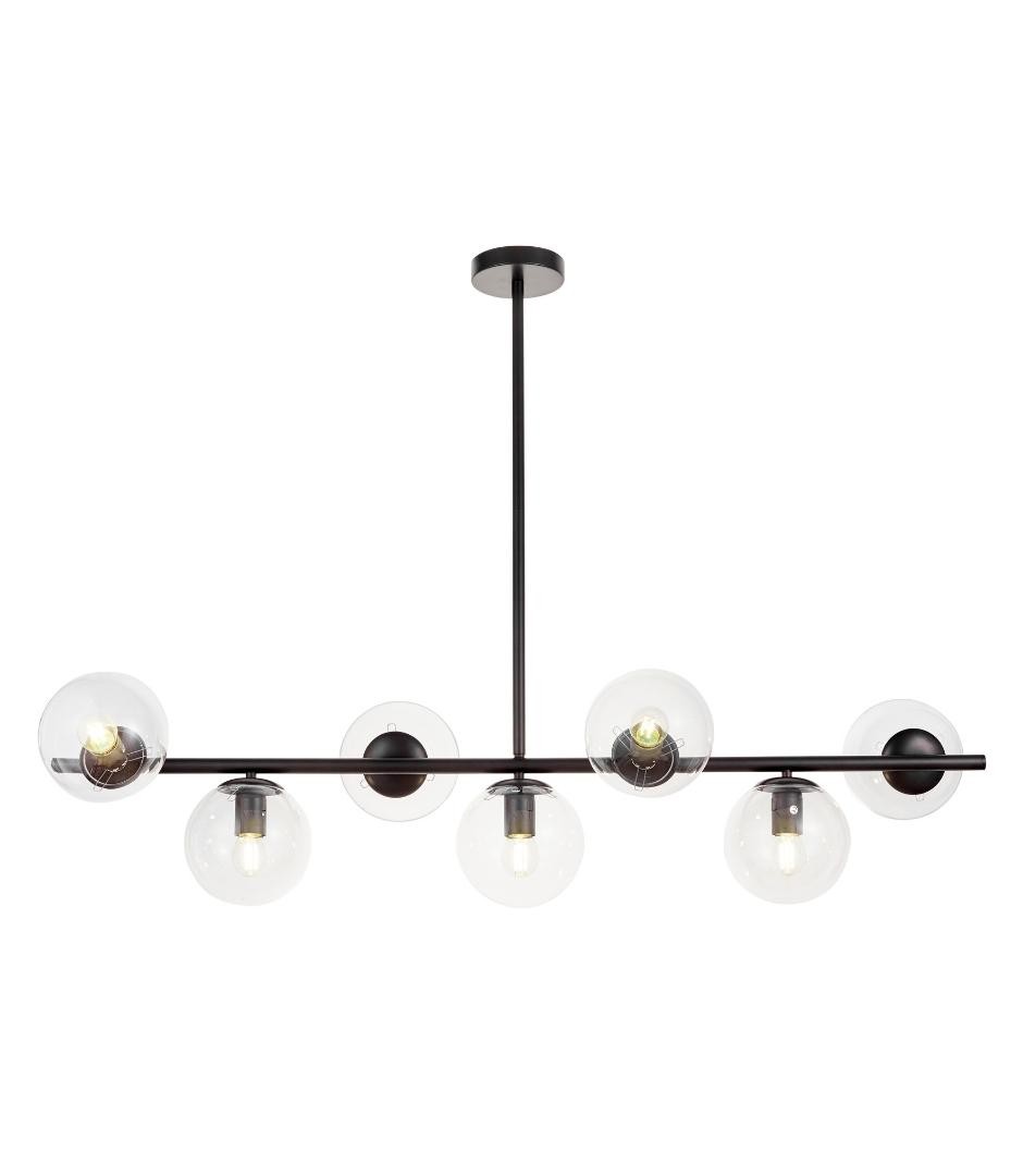 Люстра на штанге Lumina Deco Fredica LDP 6030-7 BK+PR