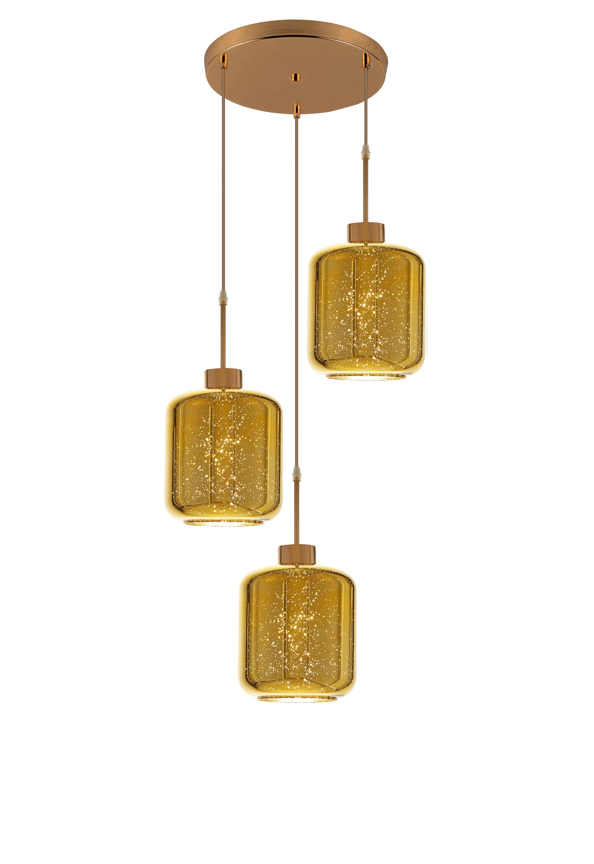 Светильник подвесной Lumina Deco Alacosmo LDP 6811-3 RD GD