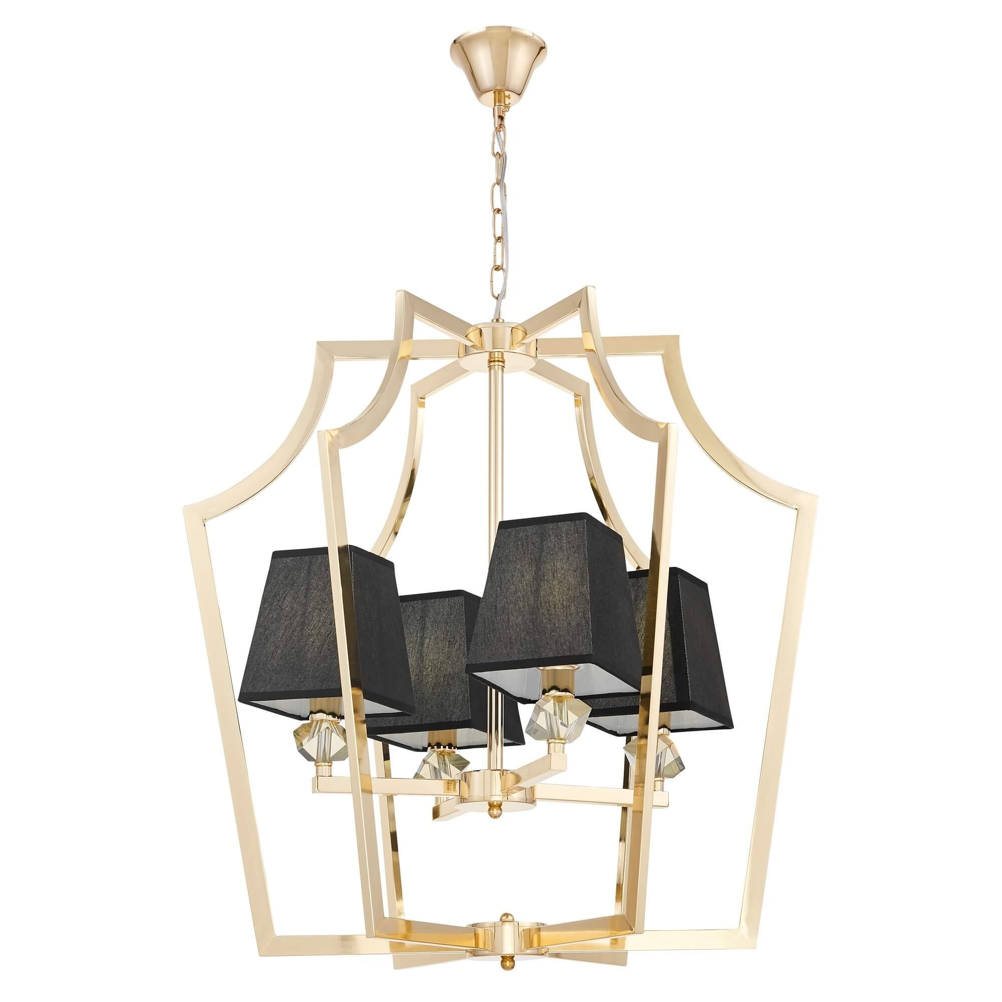 Подвесная люстра Lumina Deco LDP 1249-4 GD+BK