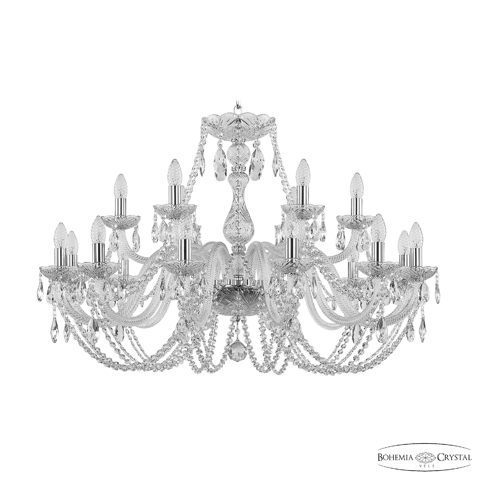 Подвесная люстра Bohemia 101 101/12+6/360 Ni