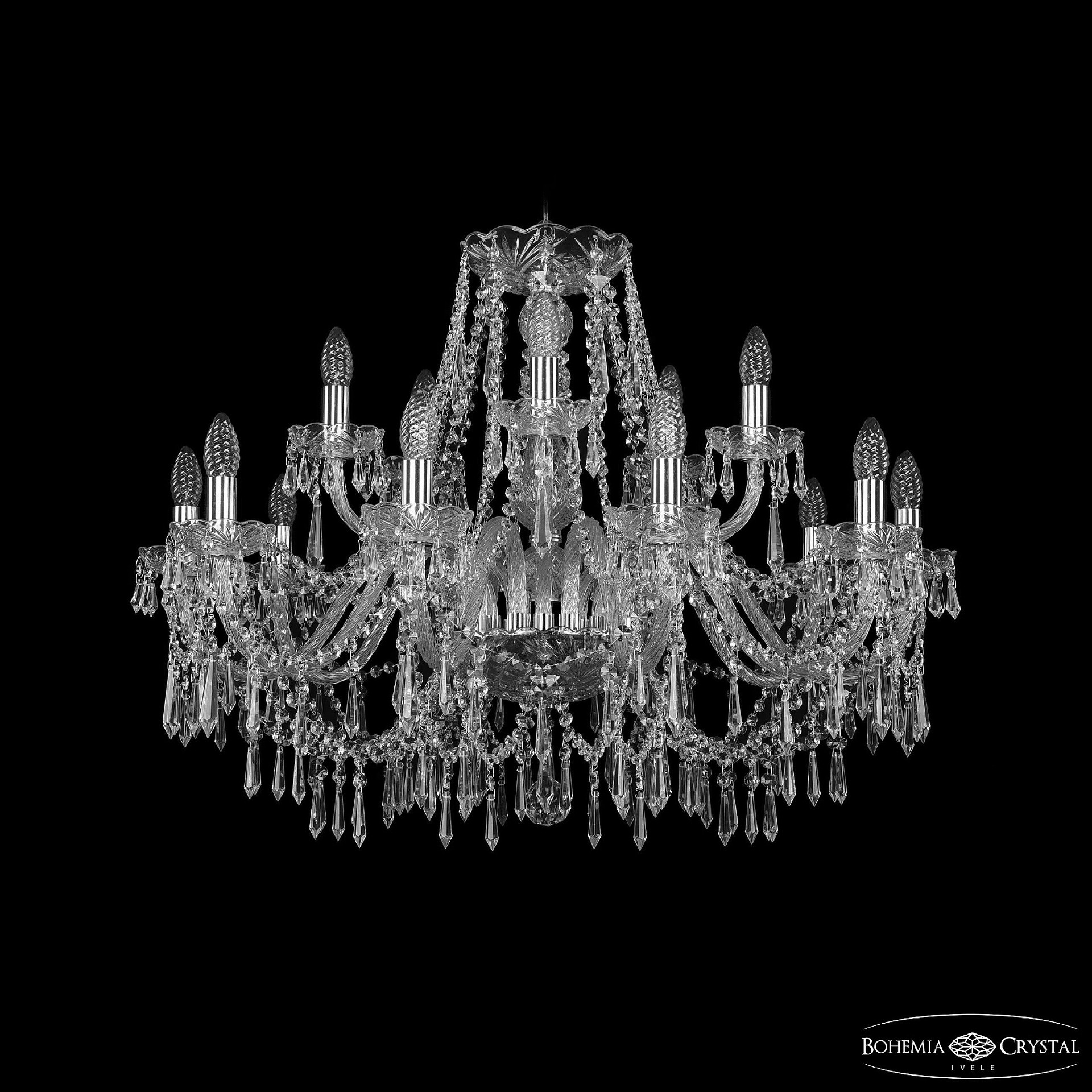 Подвесная люстра Bohemia 1403 1403/10+5/300 Ni