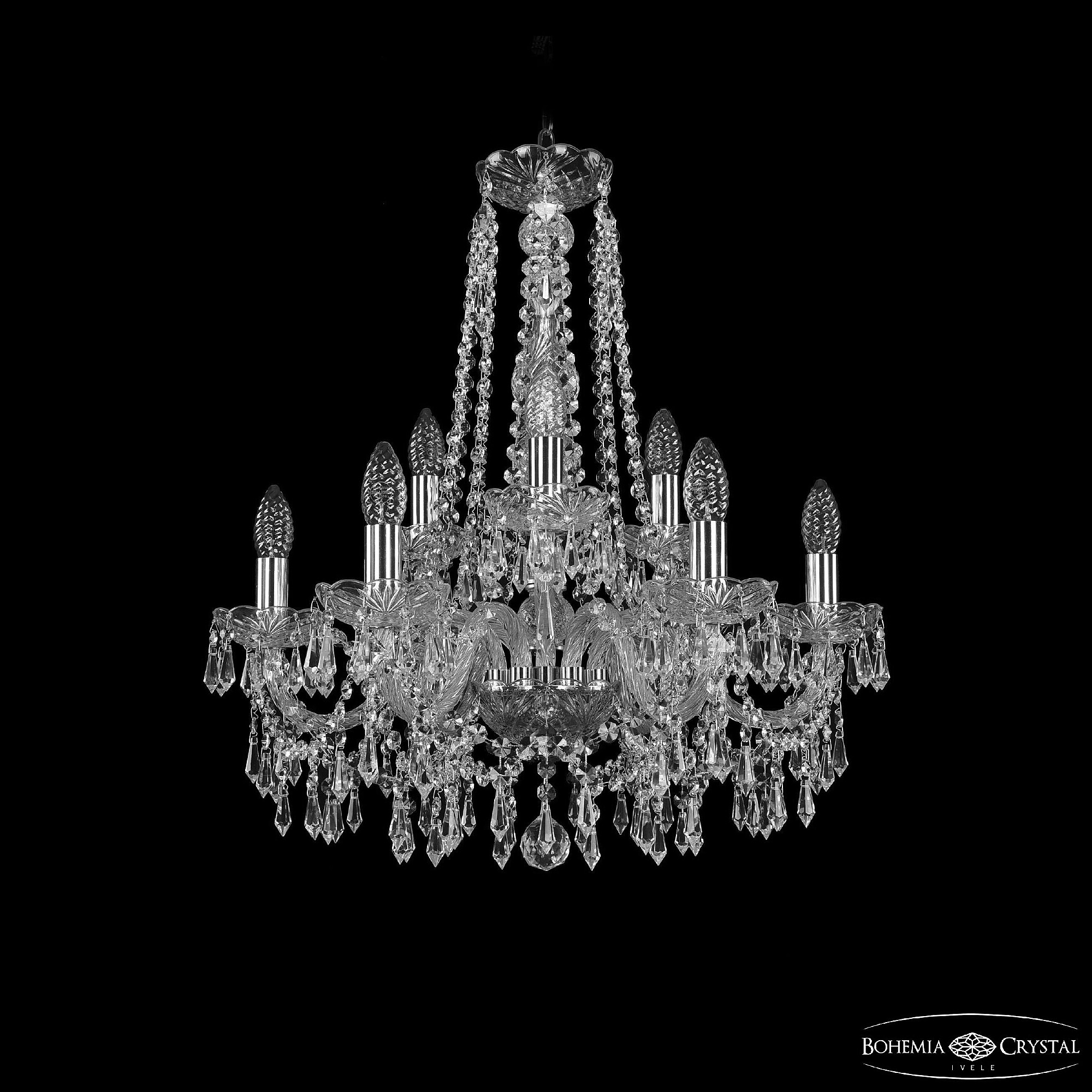 Подвесная люстра Bohemia 1403 1403/6+3/195/h-60 Ni