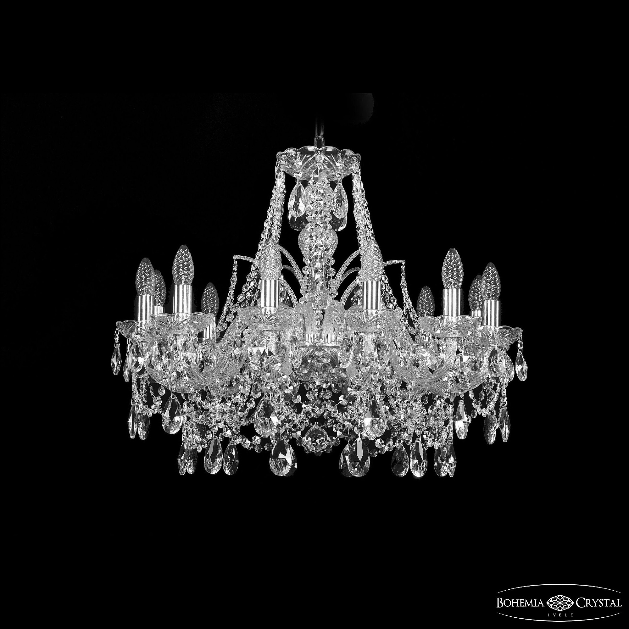 Подвесная люстра Bohemia 1411 1411/12/240 Ni