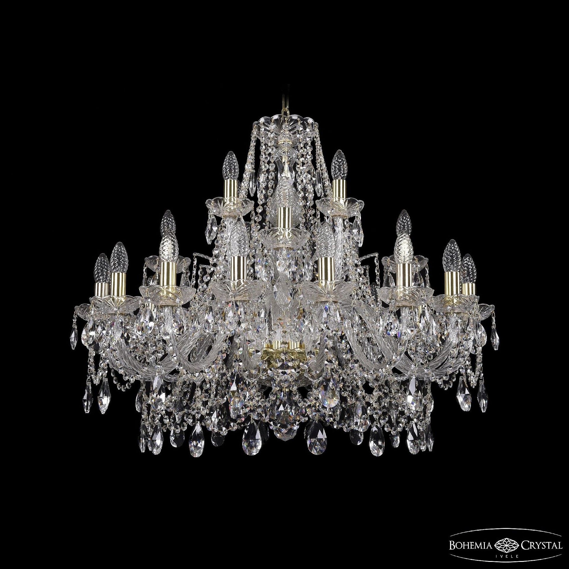 Подвесная люстра Bohemia 1411 1411/16+8+4/300 G