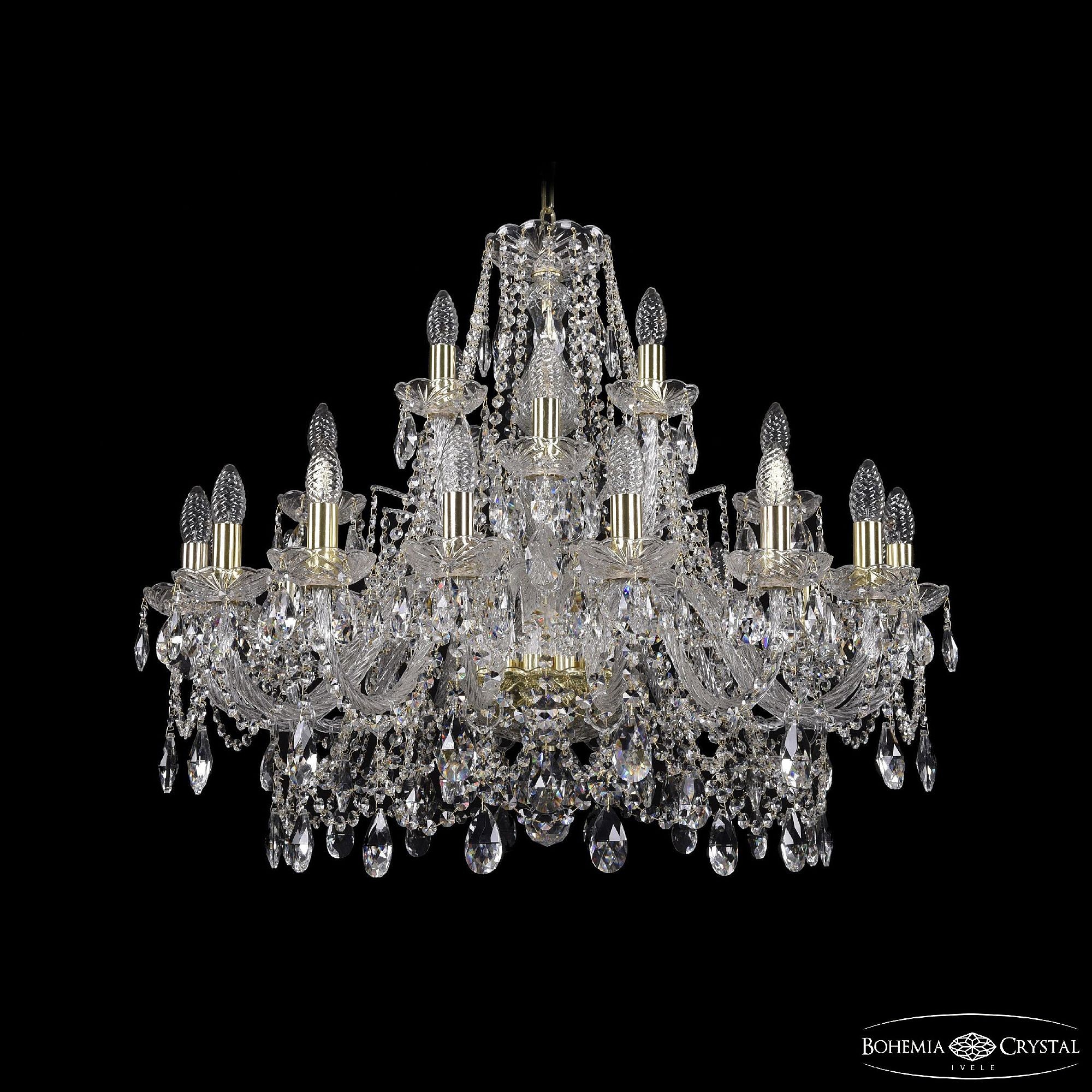 Подвесная люстра Bohemia 1411 1411/16+8+4/300 G