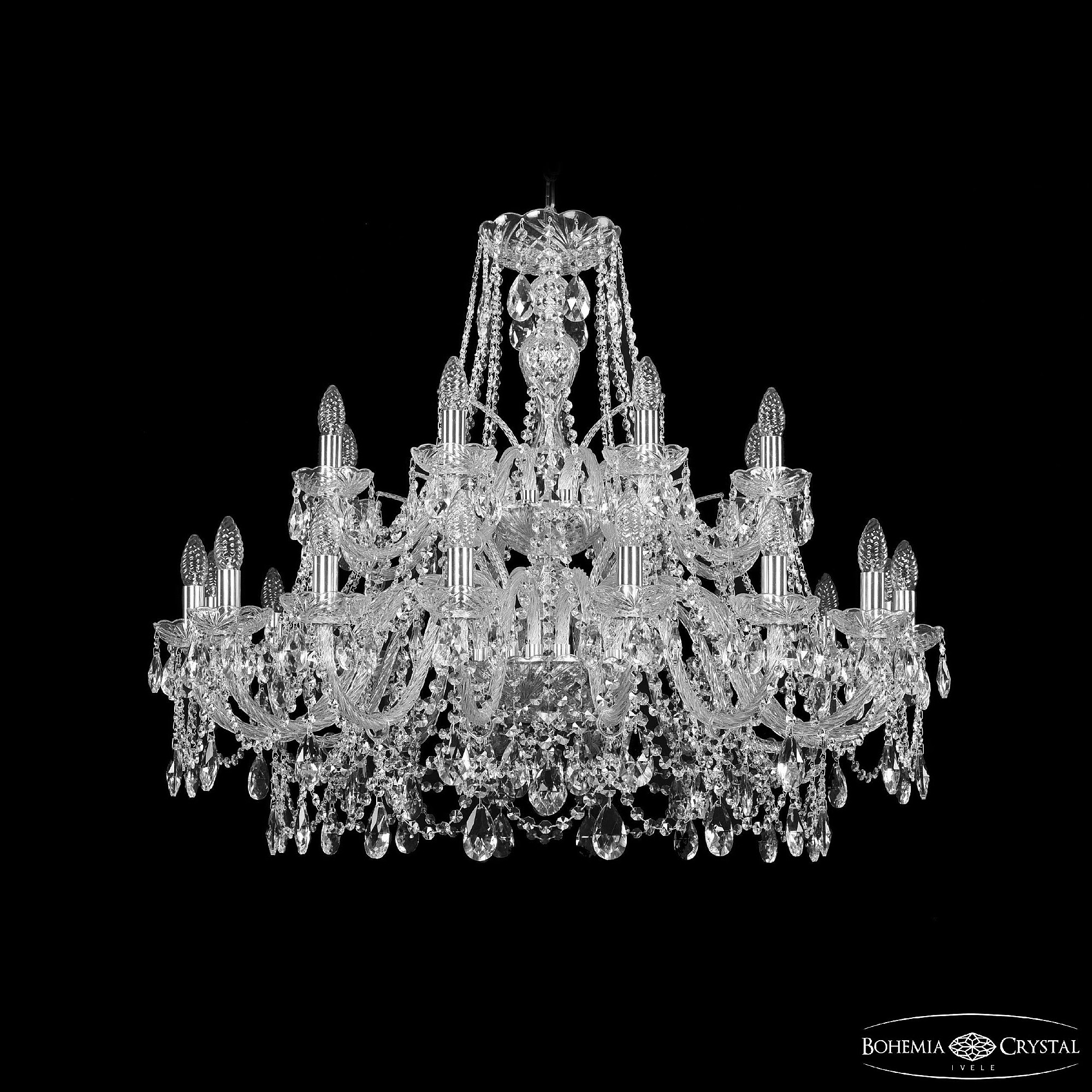 Подвесная люстра Bohemia 1411 1411/16+8/360/2d Ni