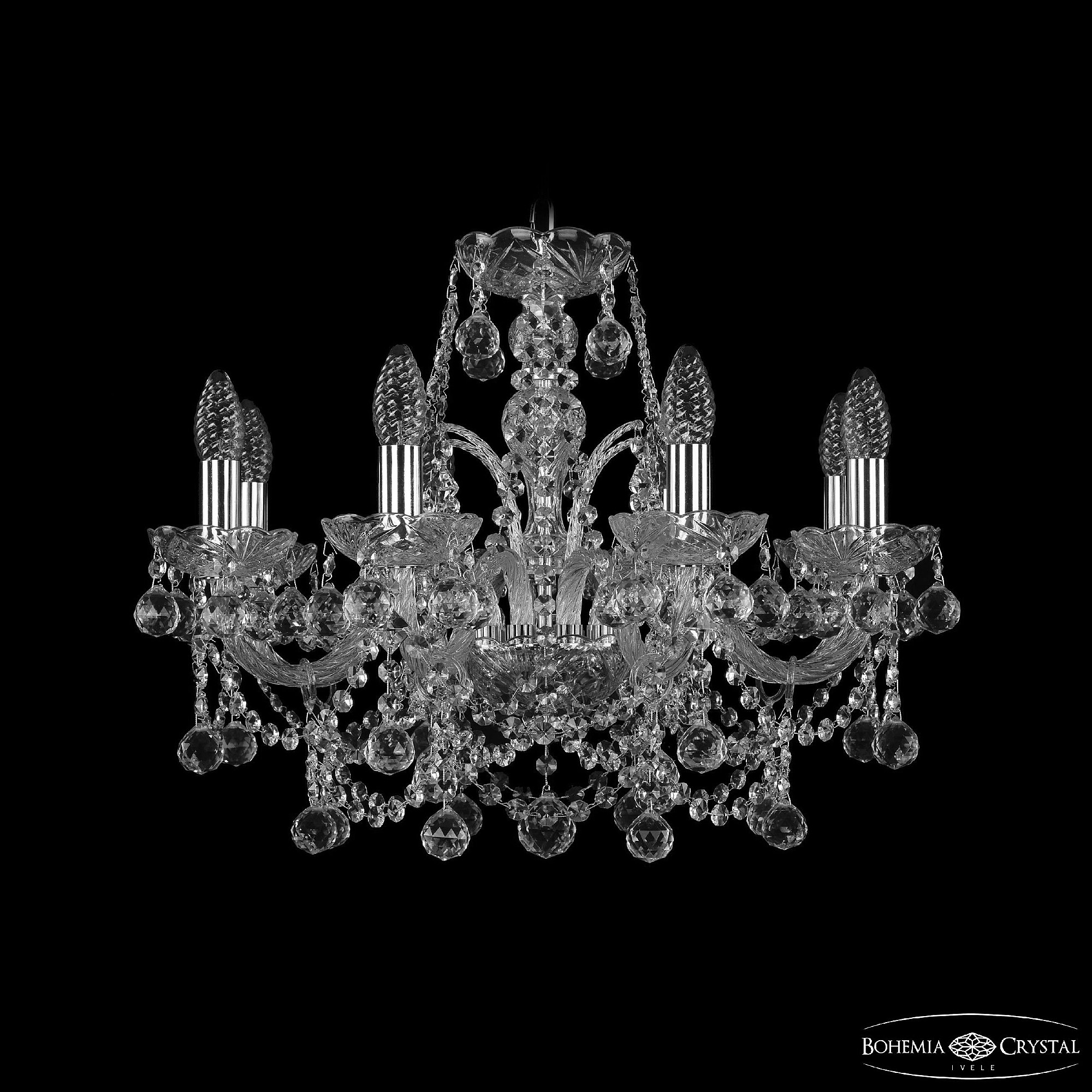 Подвесная люстра Bohemia 1411 1411/8/195 Ni Balls