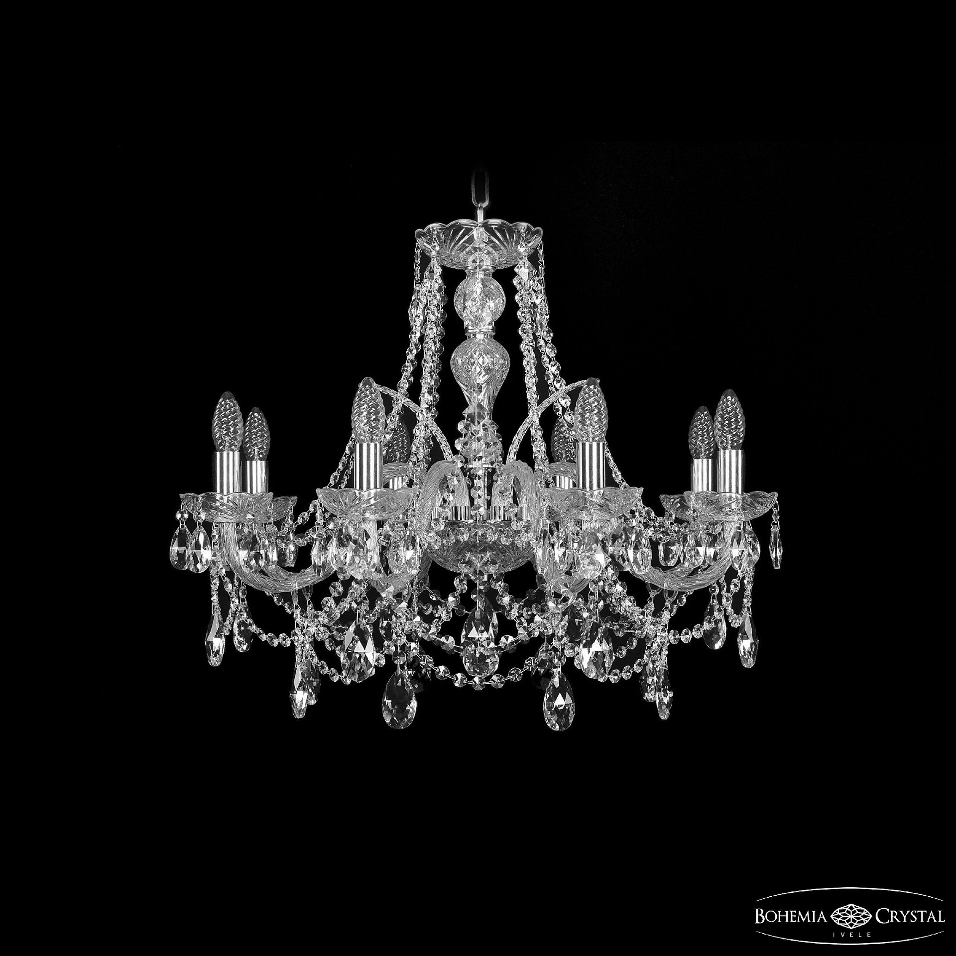 Подвесная люстра Bohemia 1411 1411/8/240 Ni