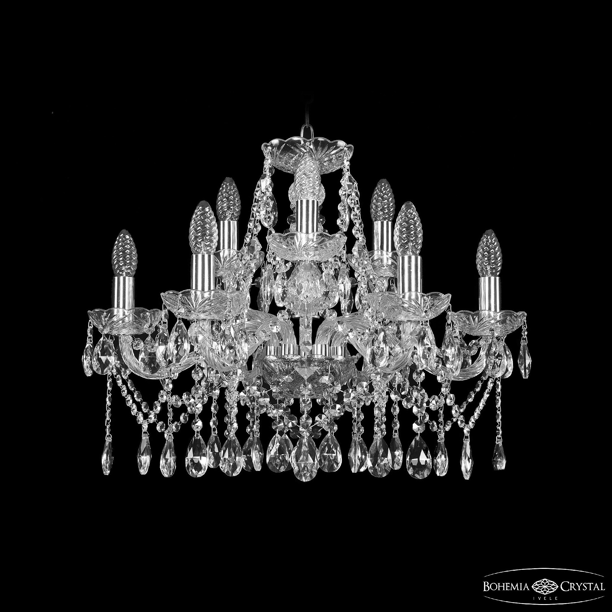 Подвесная люстра Bohemia 1413 1413/6+3/200 Ni