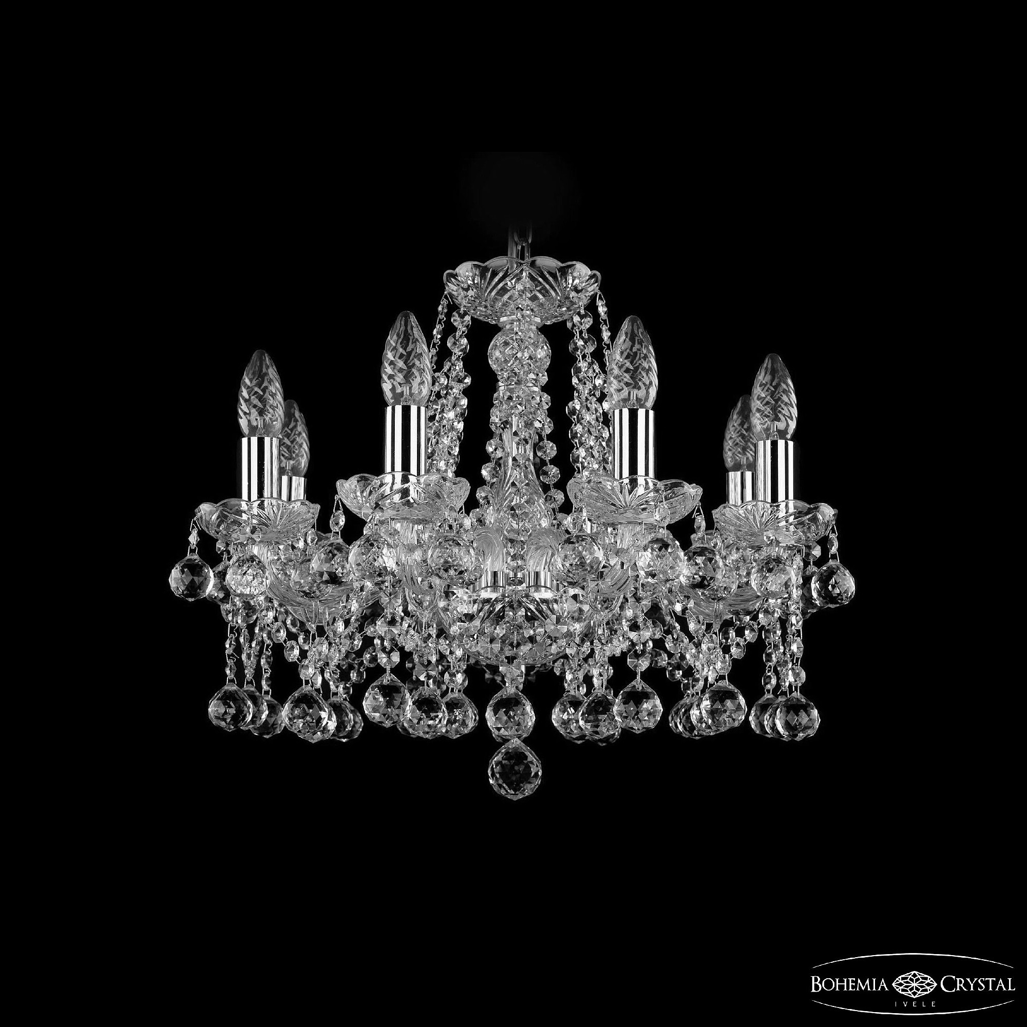 Подвесная люстра Bohemia 1413 1413/8/165 Ni Balls