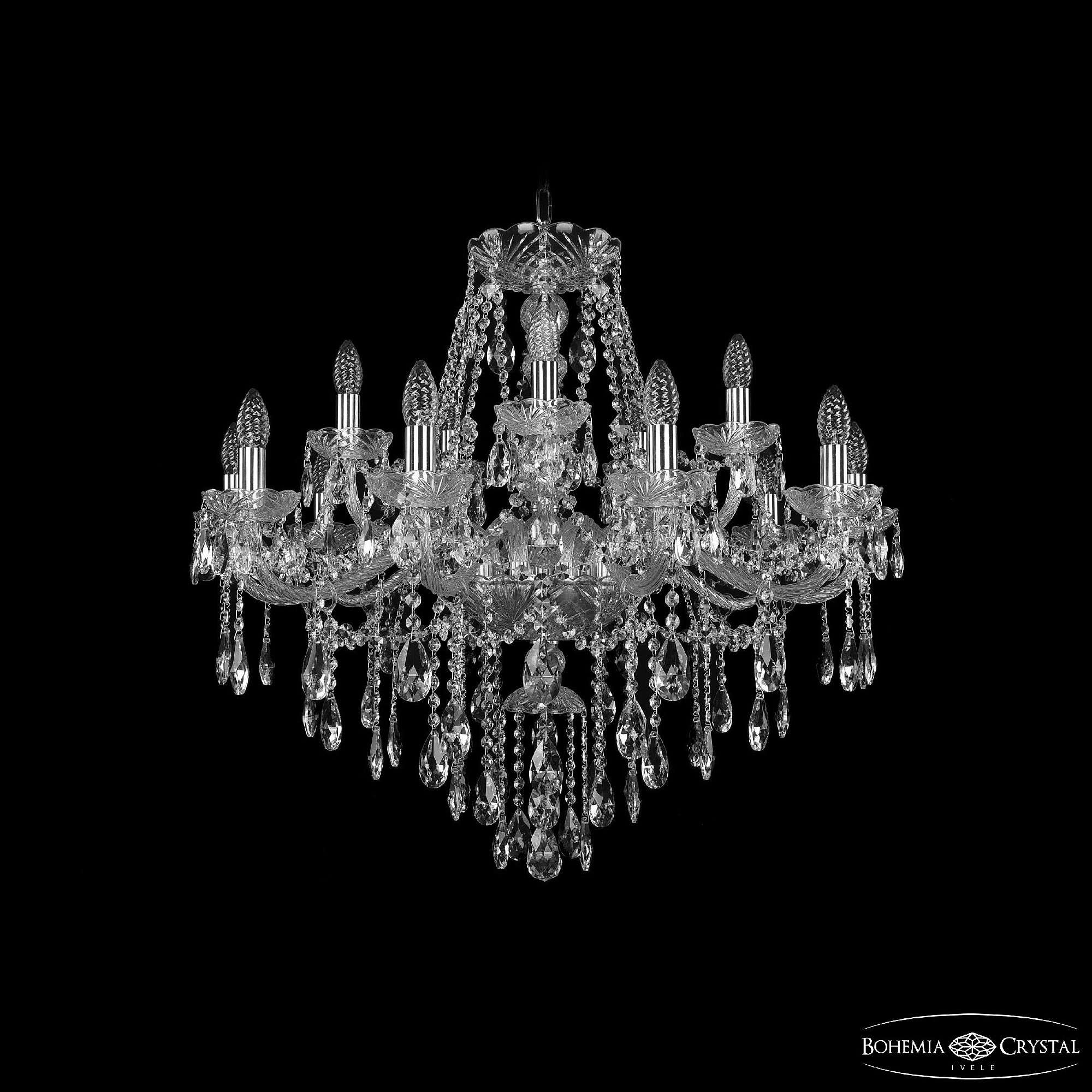 Подвесная люстра Bohemia 1415 1415/10+5/300 Ni