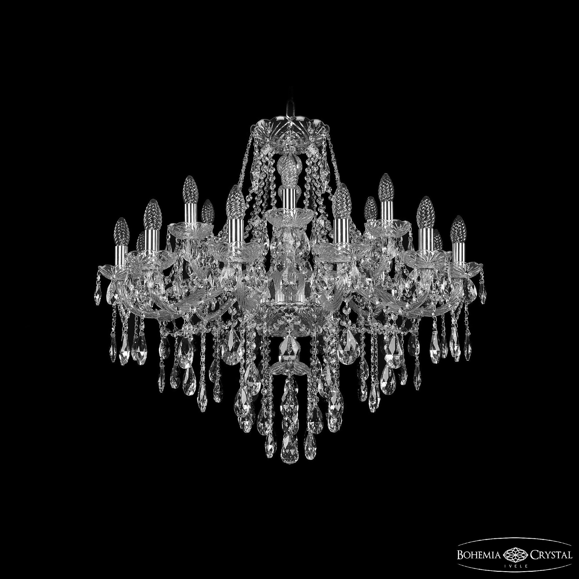 Подвесная люстра Bohemia 1415 1415/12+6/300 Ni