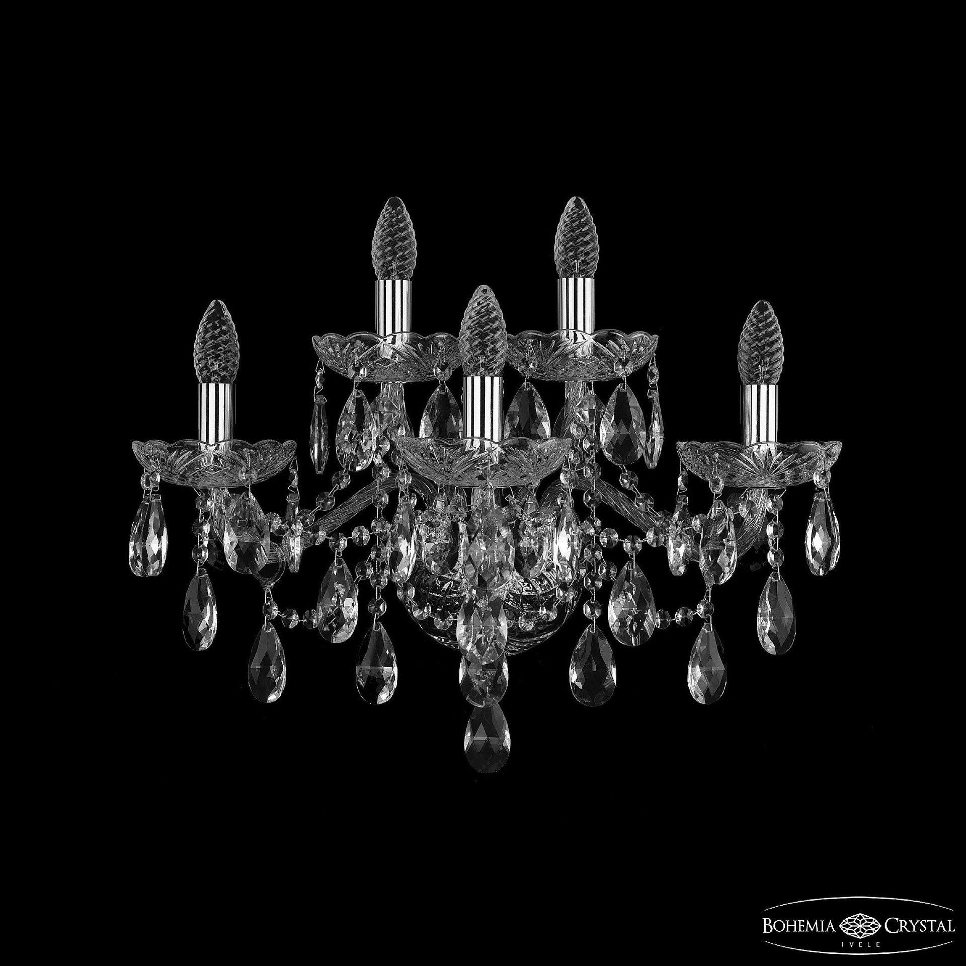 Настенное бра Bohemia 1415 1415B/3+2/200/XL Ni