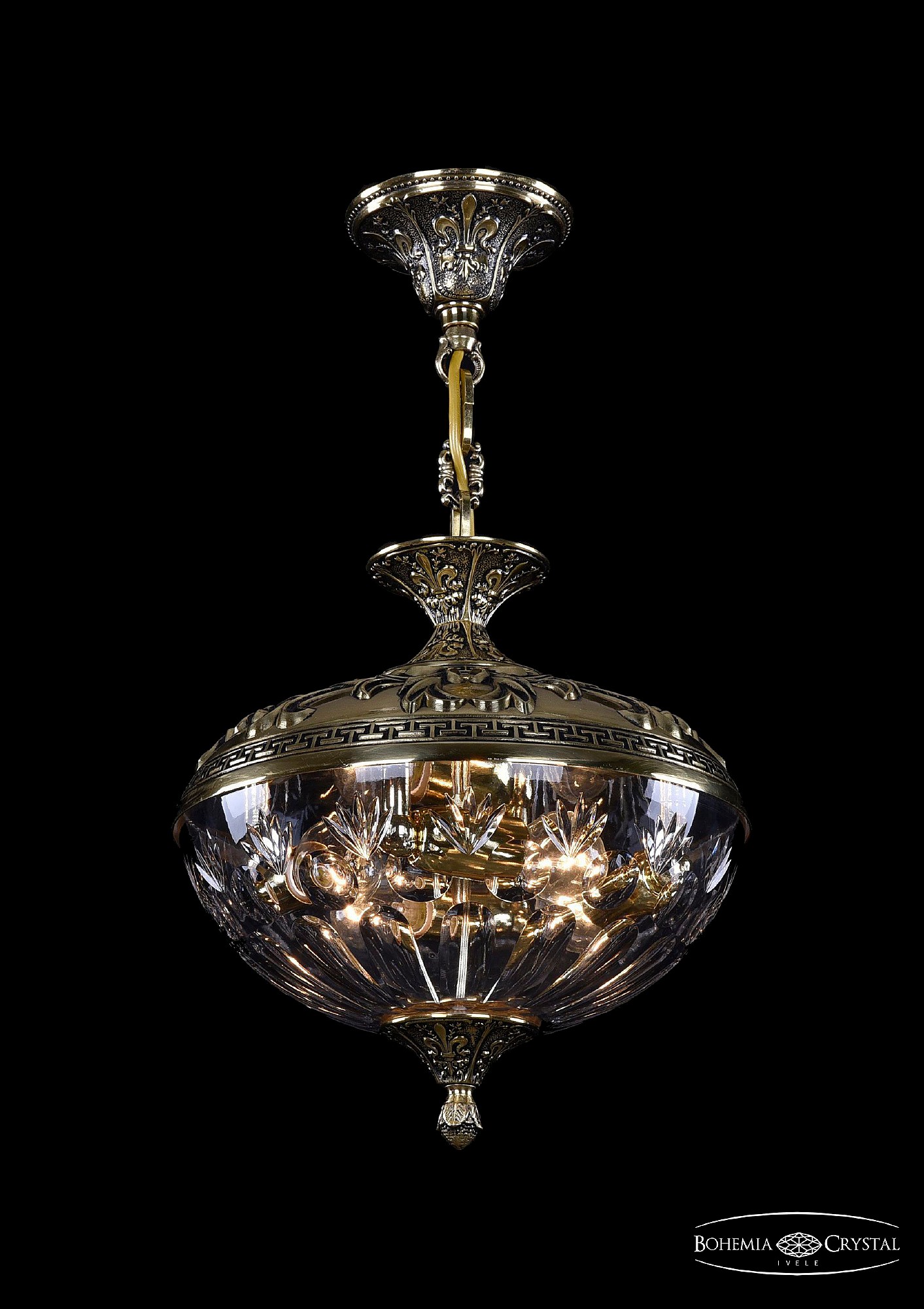 Светильник подвесной Bohemia 1773/30 GB Clear/1E