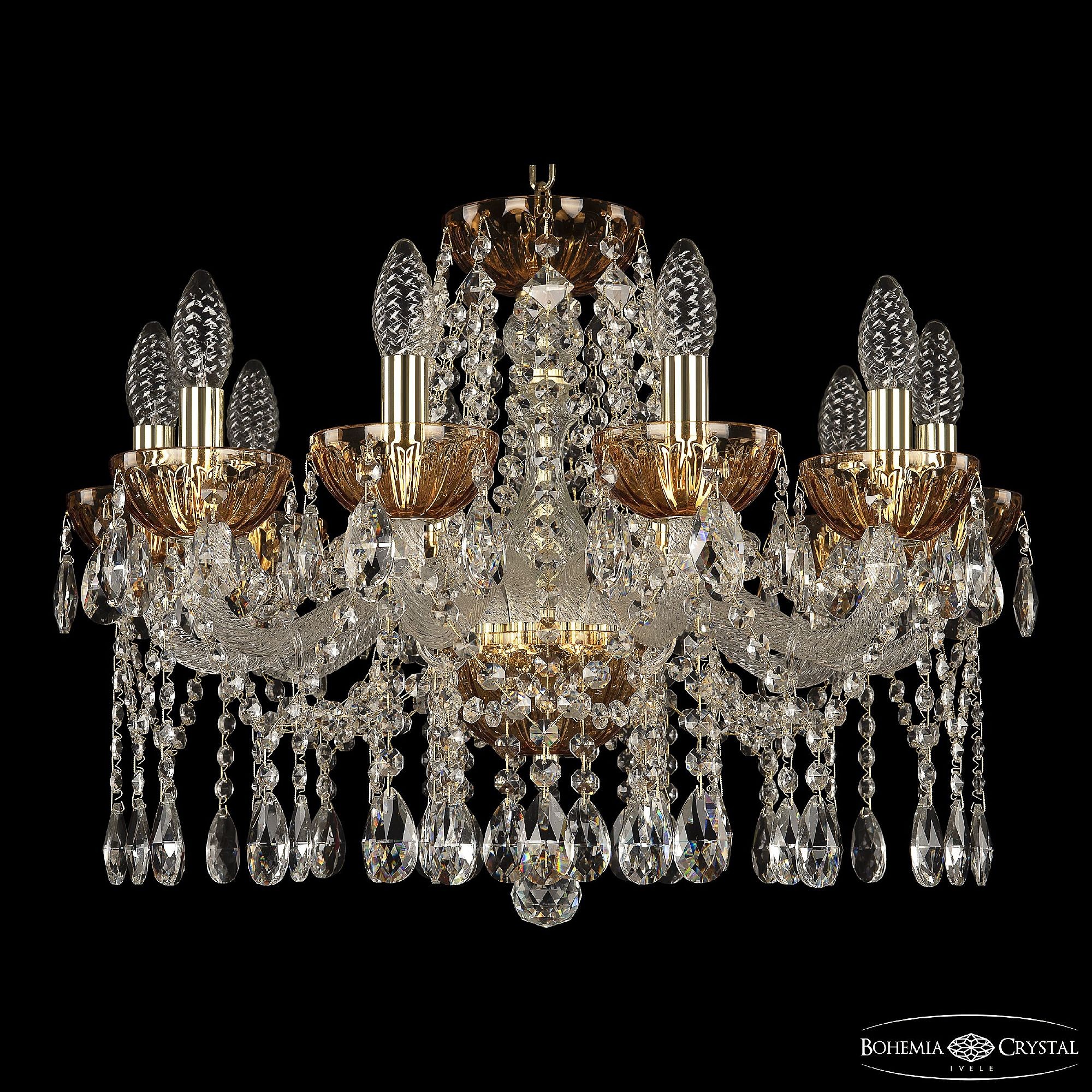 Подвесная люстра Bohemia 5413 5413/10/200 G Amber/M-1H