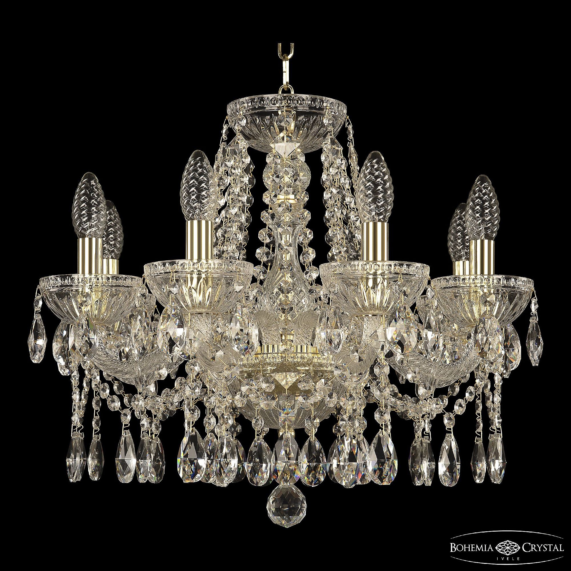 Подвесная люстра Bohemia 5413 5413/8/165 G Clear/M-1G