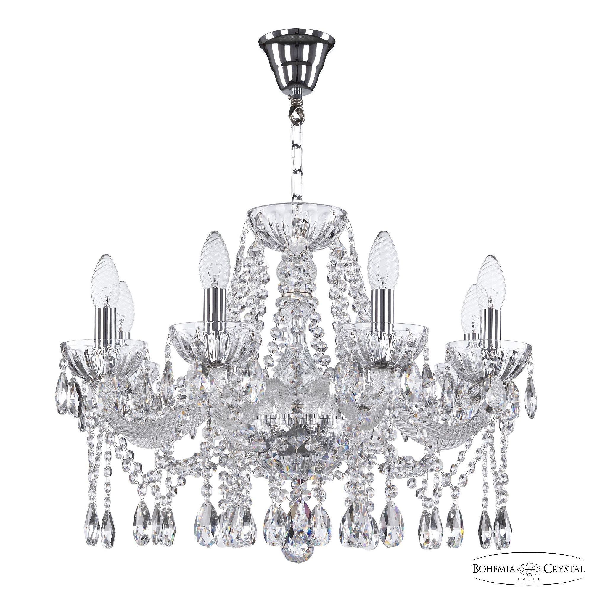 Подвесная люстра Bohemia 5413 5413/8/200 Ni Clear/M-1H