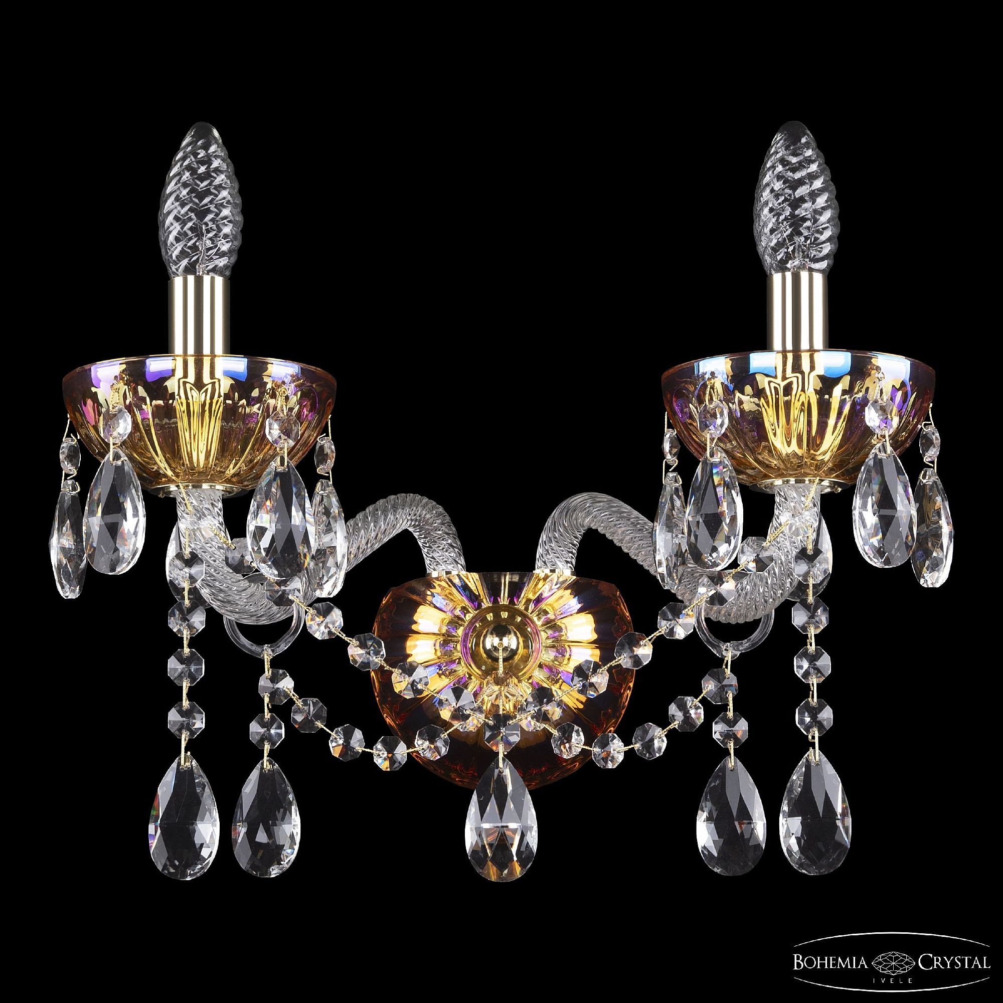 Настенное бра Bohemia 5413 5413B/2/165 G Shampan/M-1H