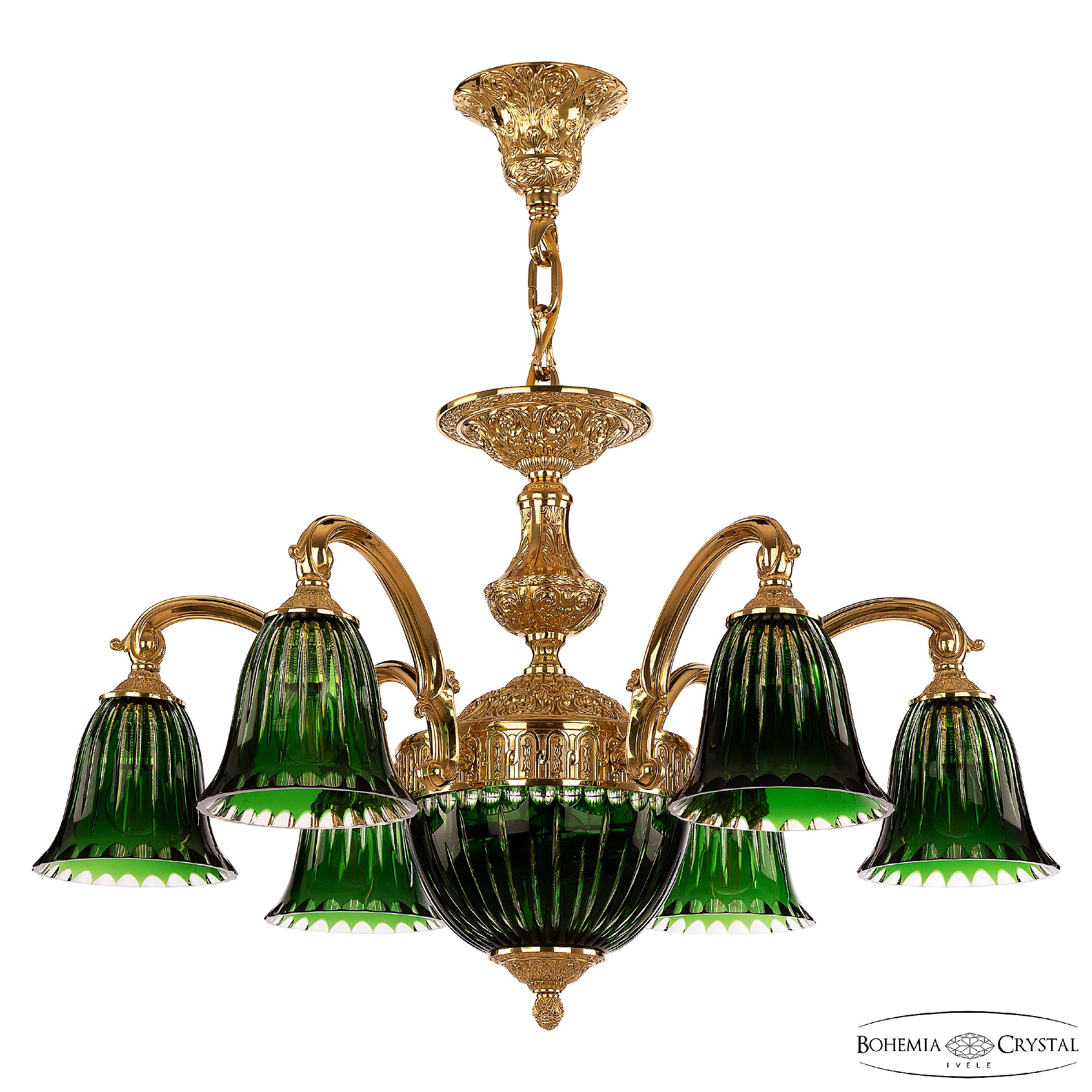 Подвесная люстра Bohemia Verona 72209P/6/175 G P2 D Clear-Green/H-1K