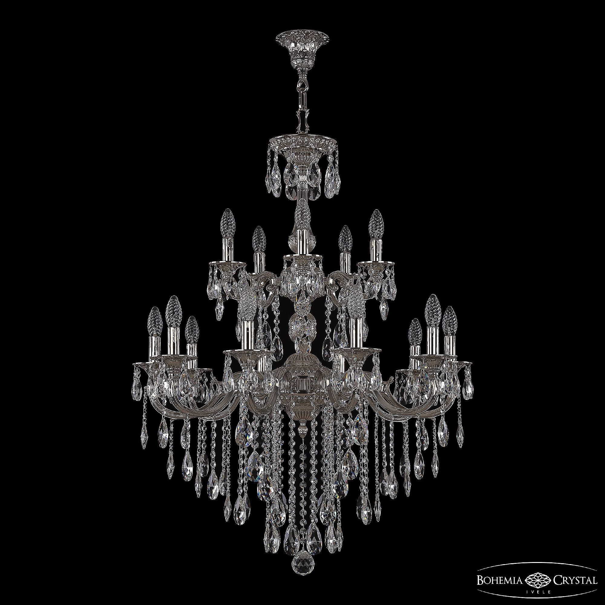 Подвесная люстра Bohemia 7301 73101/10+5/250/2d B Ni