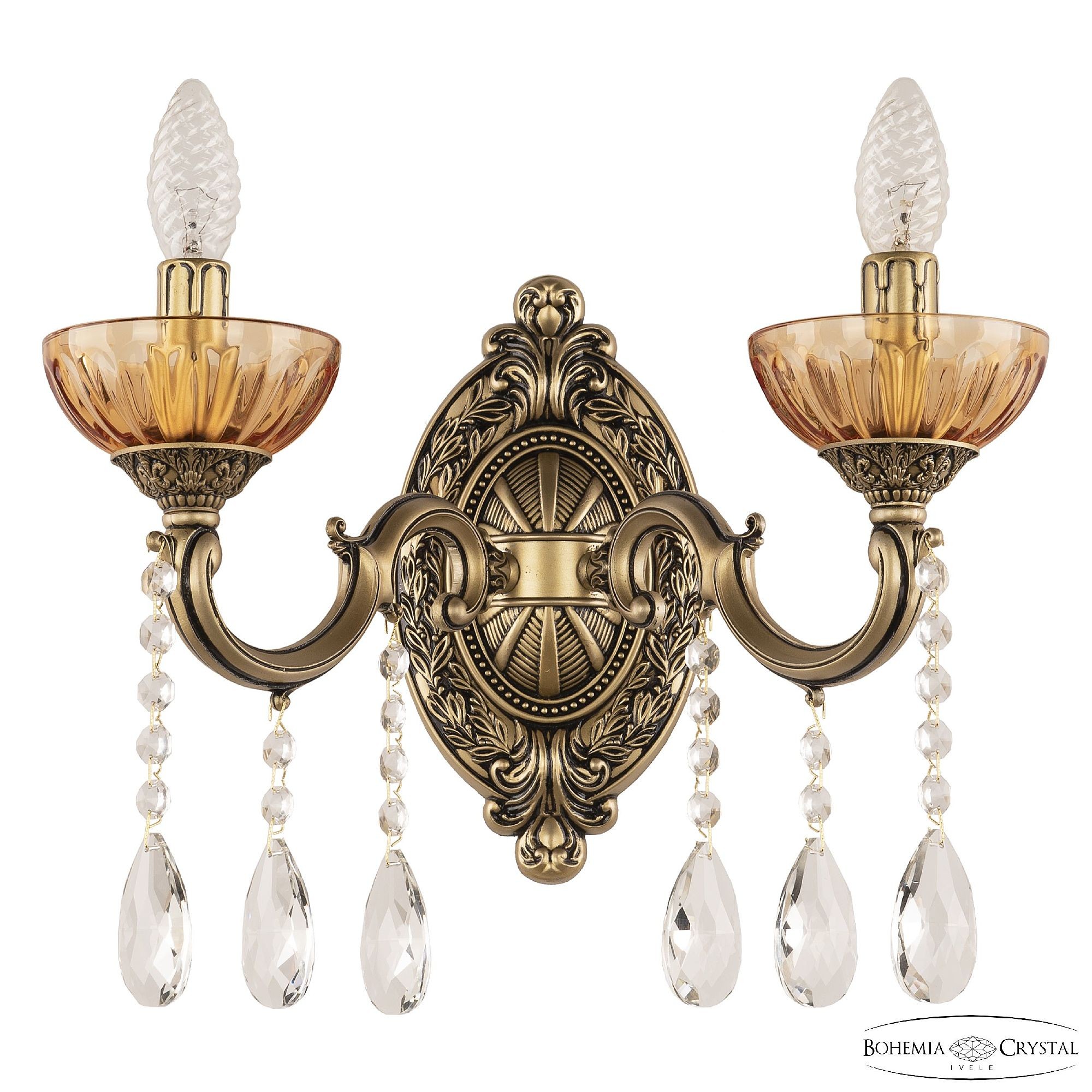 Настенное бра Bohemia AL7801 AL7801B10/2/175 A AGB P Amber/M-1H