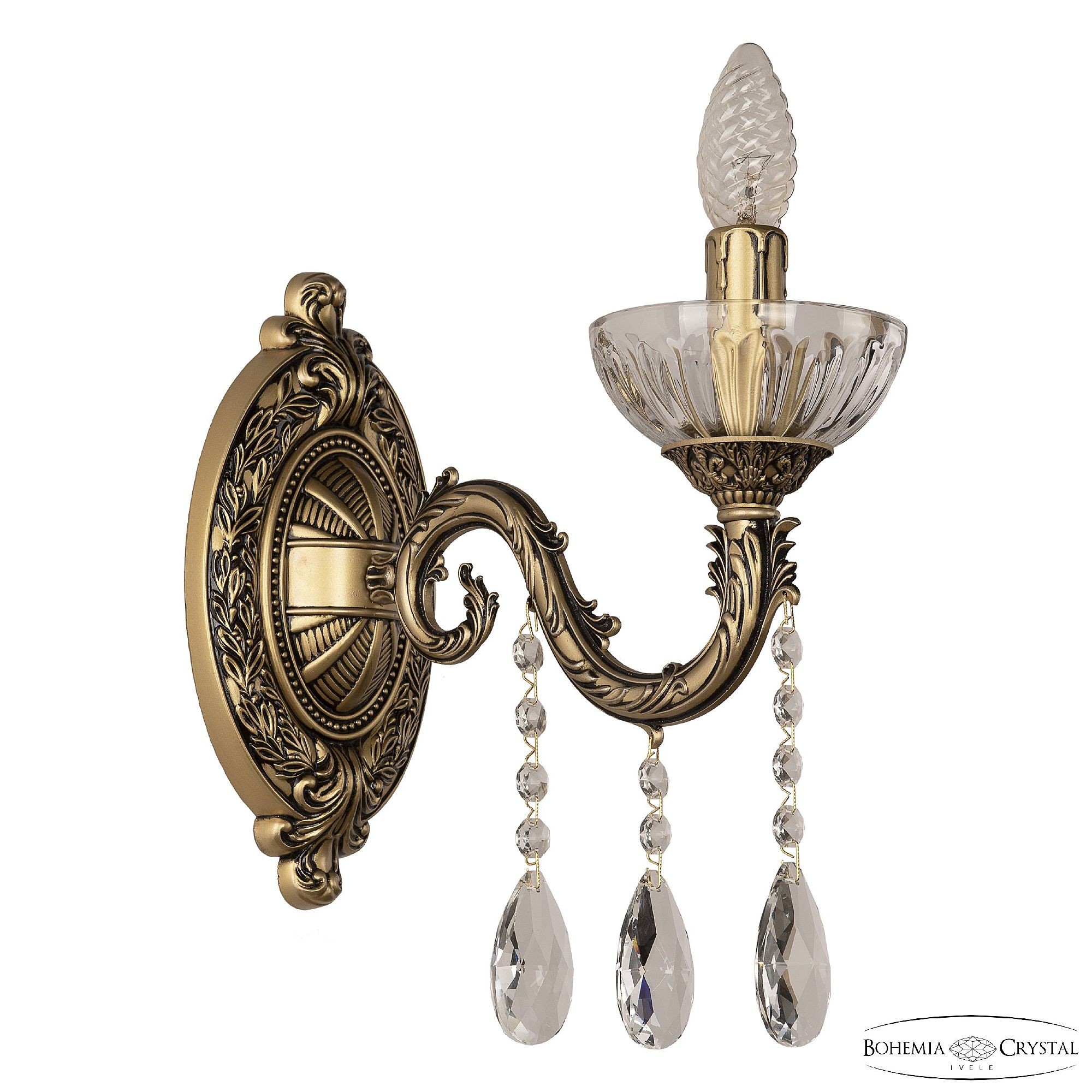 Настенное бра Bohemia AL7901 AL7901B10/1/175 A AGB P Clear/M-1H