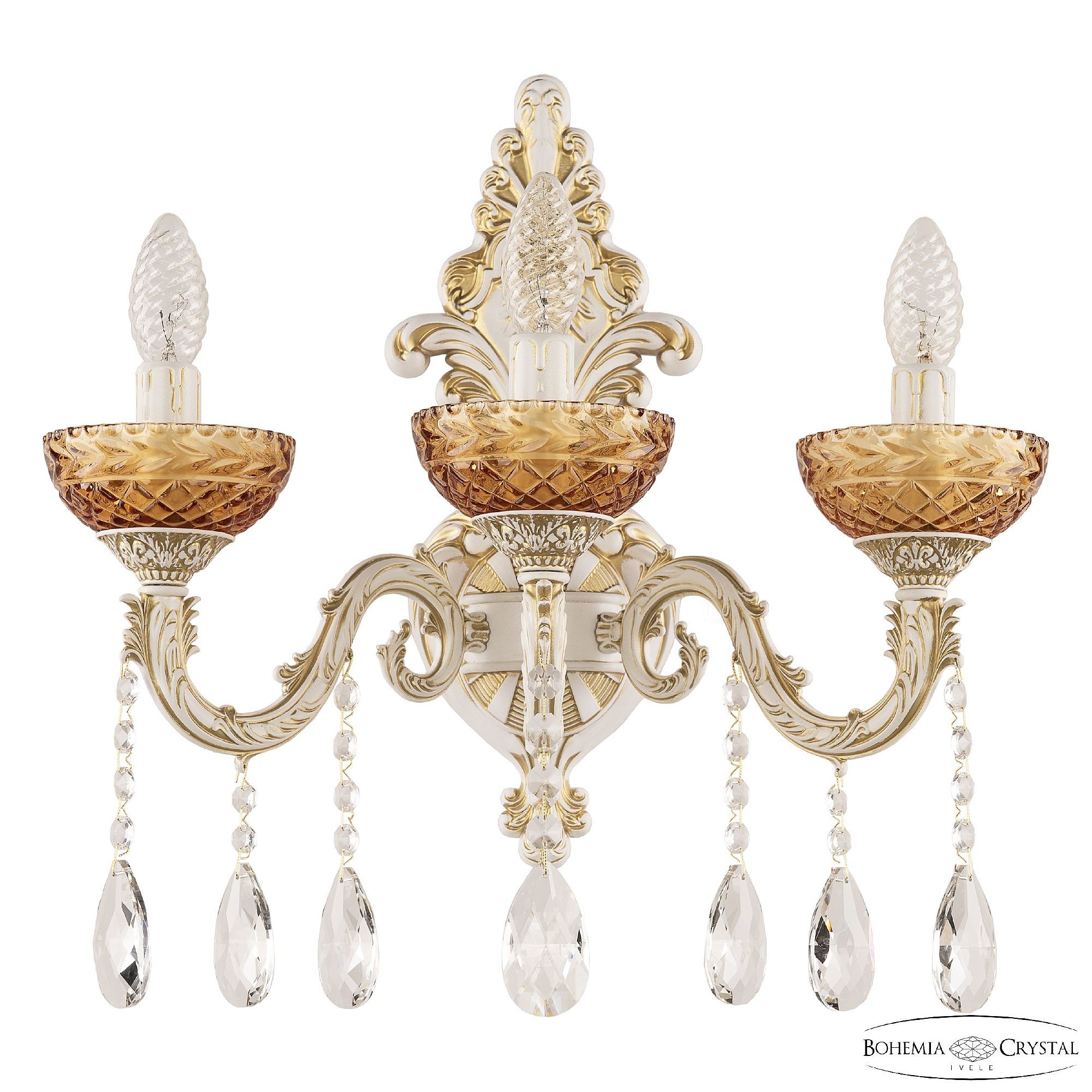 Настенное бра Bohemia AL7901 AL7901B15/3/175 A WMG P Amber/M-1F