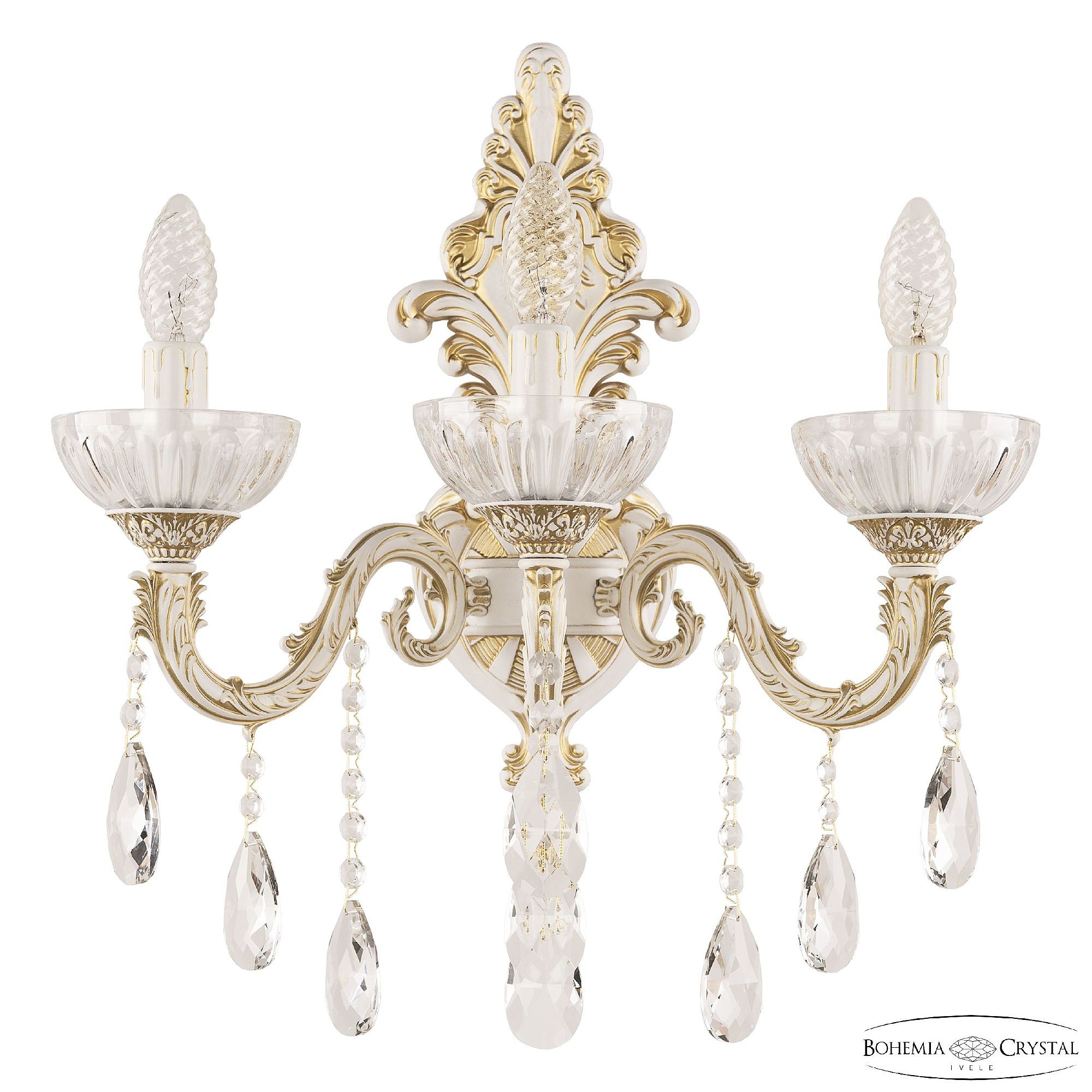 Настенное бра Bohemia AL7901 AL7901B15/3/175 B WMG P Clear/M-1H