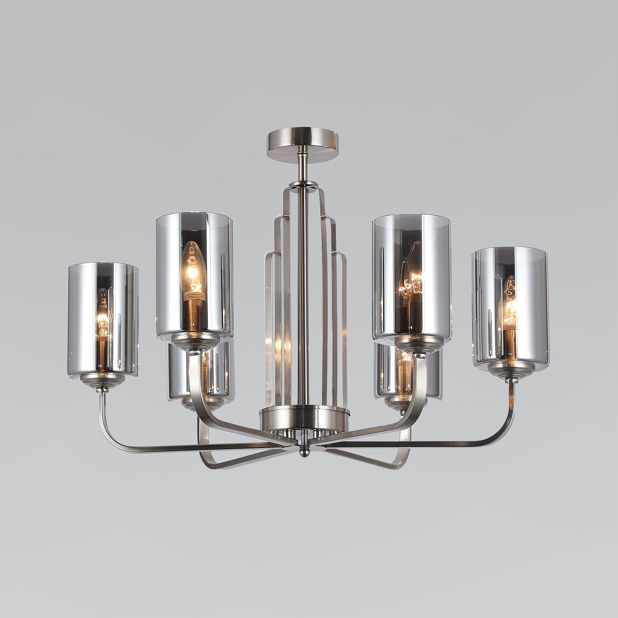 Потолочная люстра Eurosvet Defi 60138/6 сатин-никель