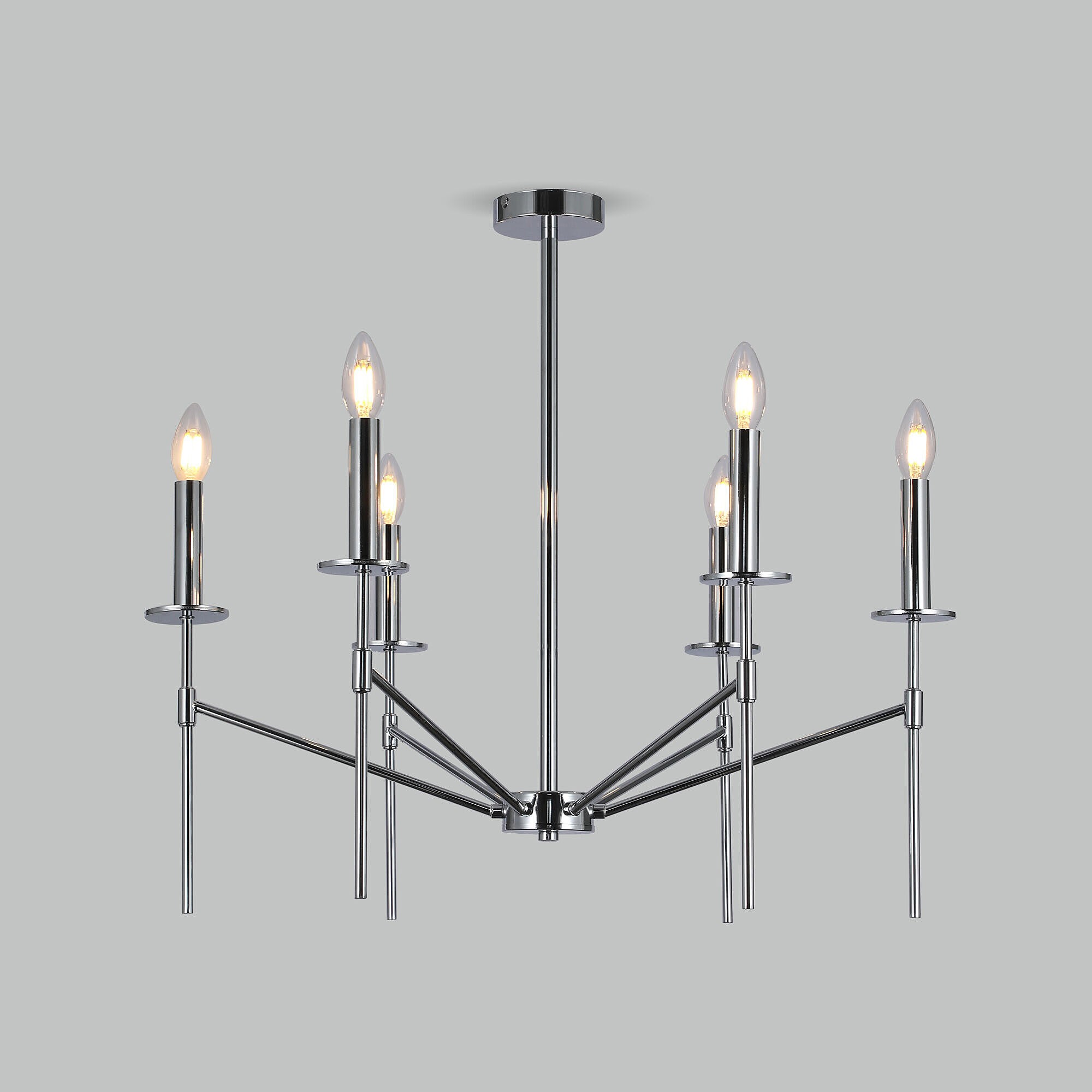 Люстра на штанге Eurosvet Anders 60142/6 хром Smart