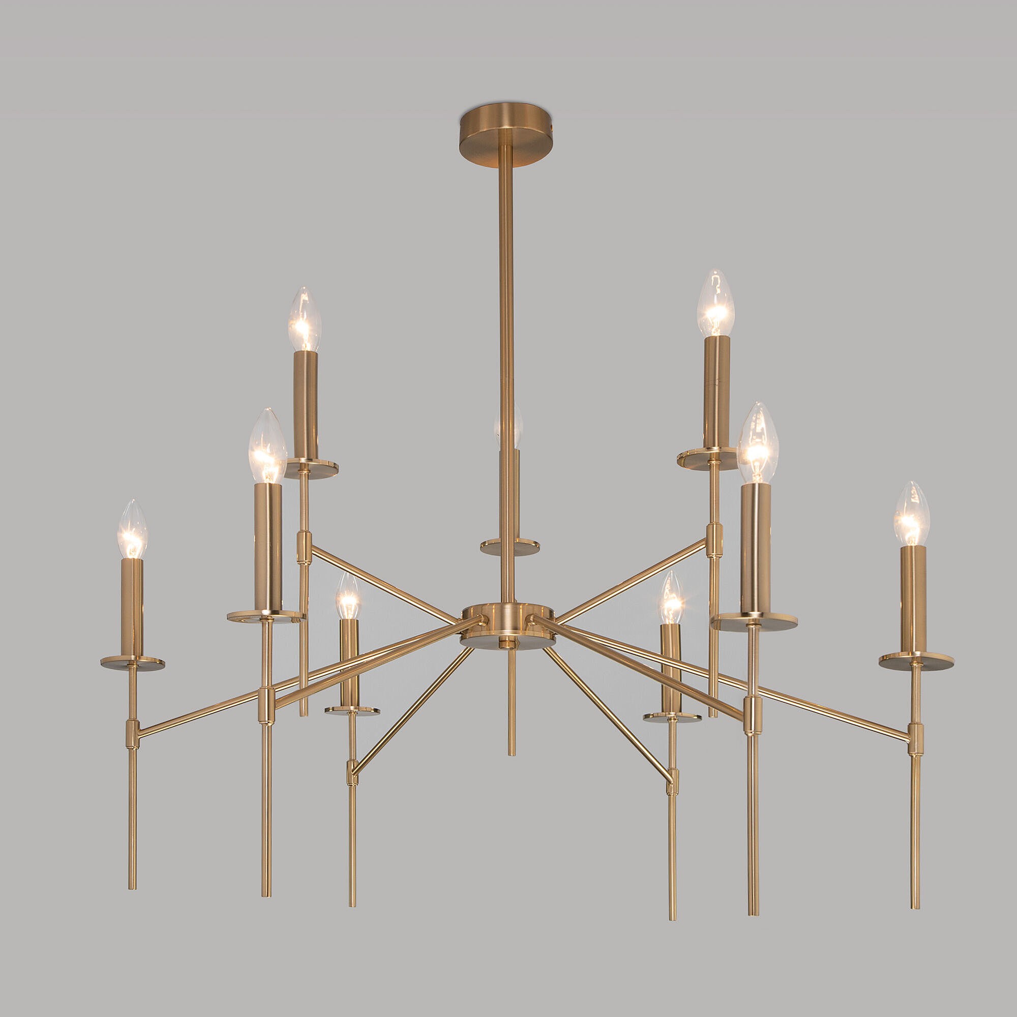 Люстра на штанге Eurosvet Anders 60142/9 латунь Smart