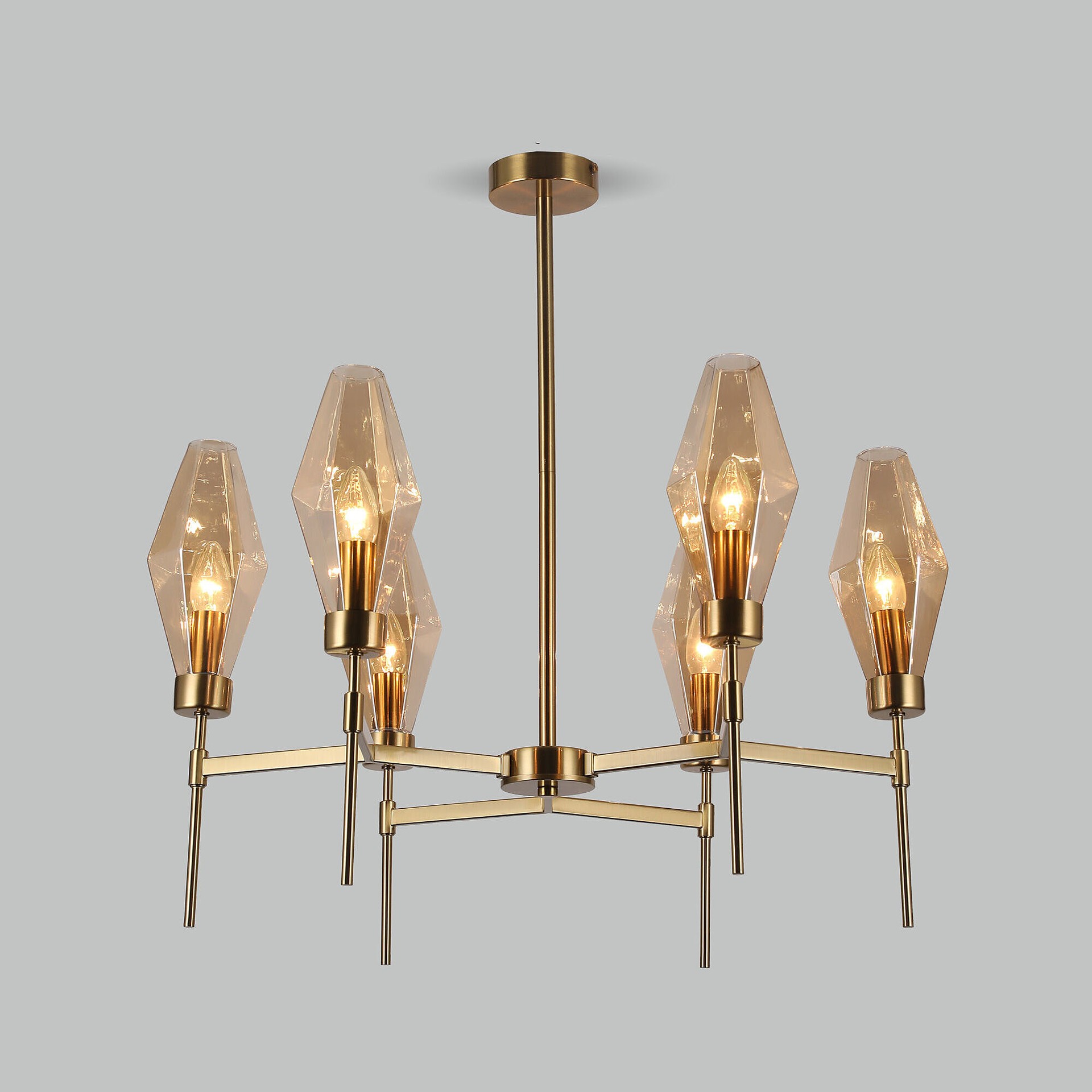 Люстра на штанге Eurosvet Prism 60143/6 латунь