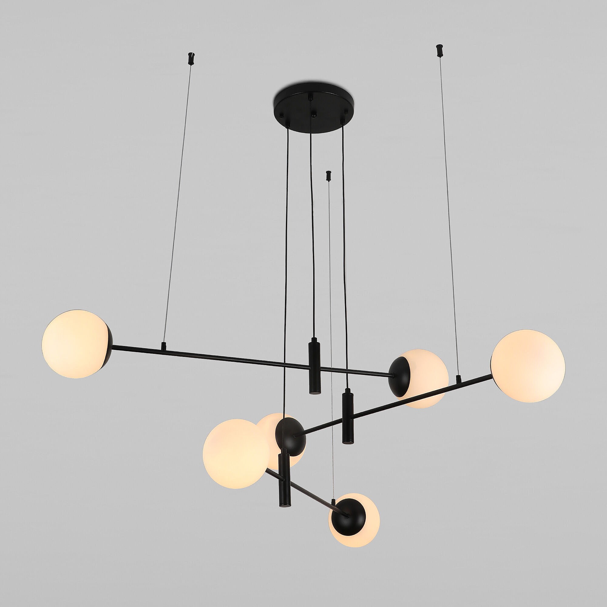 Подвесная люстра Eurosvet Planet 70146/6 черный Smart