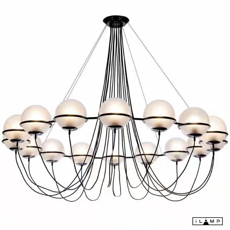 Люстра подвесная Globe iLamp 10346P/16 BK-WH