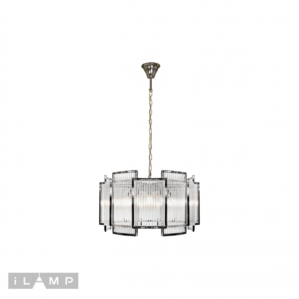 Люстра подвесная Tribeca iLamp MD0276-6C CHROME+SMOKY GRAY