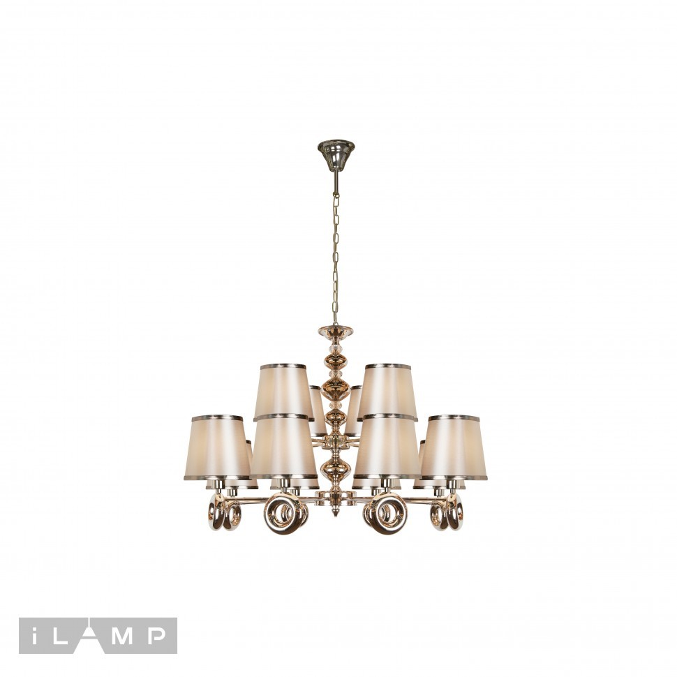 Люстра подвесная Brooklyn iLamp P2401-8+4 Nickel