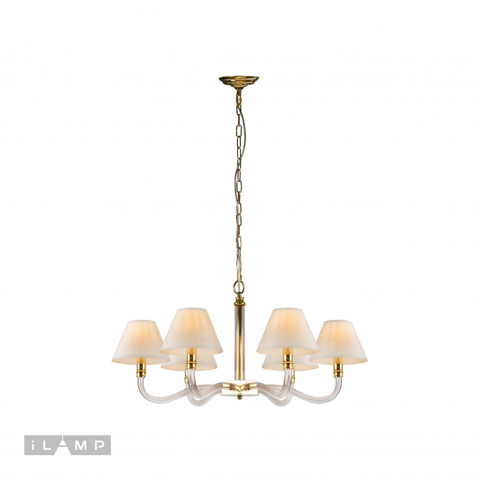 Люстра подвесная Amber iLamp YT2043-6 GD+Coffee