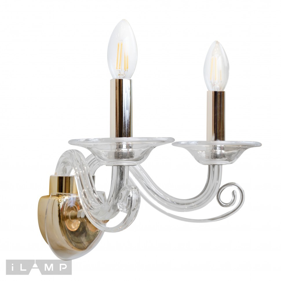 Настенное бра iLamp King W9372-2 GD