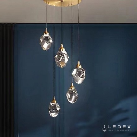 Светильник подвесной ILedex Oxygen 9701P/5R BR