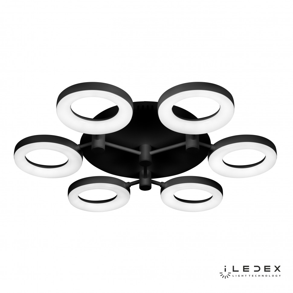 Потолочная люстра ILedex Jomo FS-014-X6-(B) 72W BK