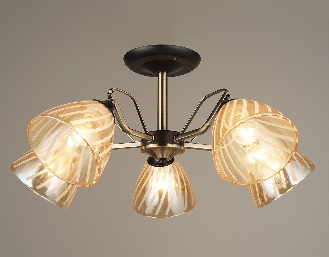 Потолочная люстра Мелодия Света P7401-5 BK+AB 000029925