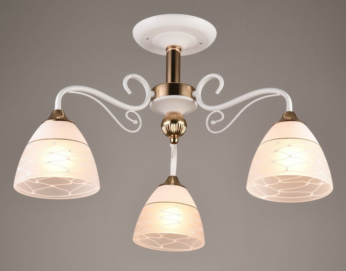 Потолочная люстра Мелодия Света P7474-3 WT+GD 000025289