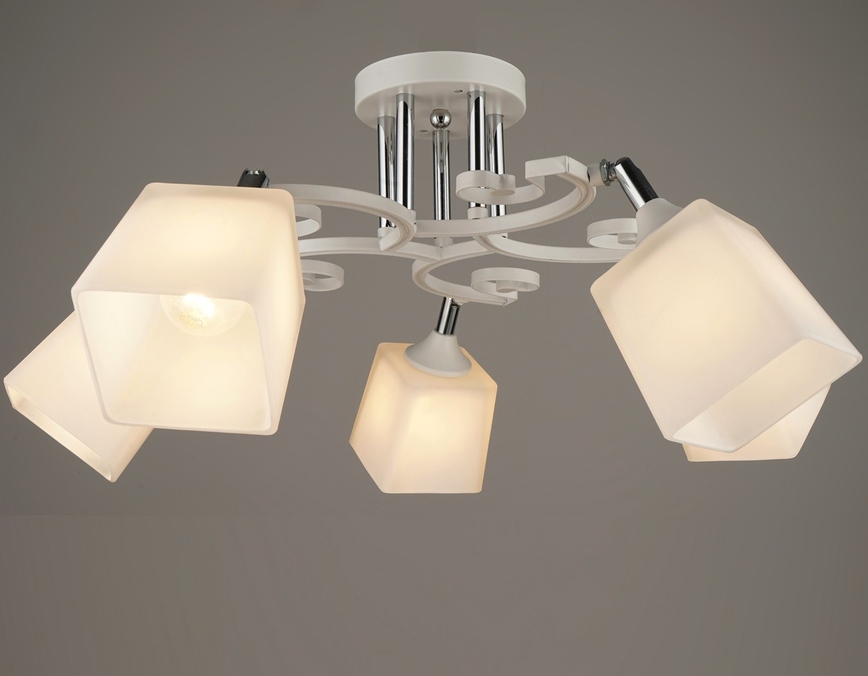 Потолочная люстра Мелодия Света P7054-5 WT+CR 000027994